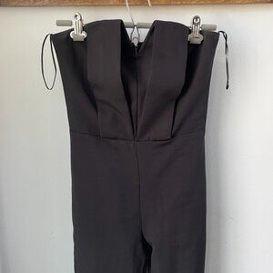 Strapless jumpsuit pantsuit black size S